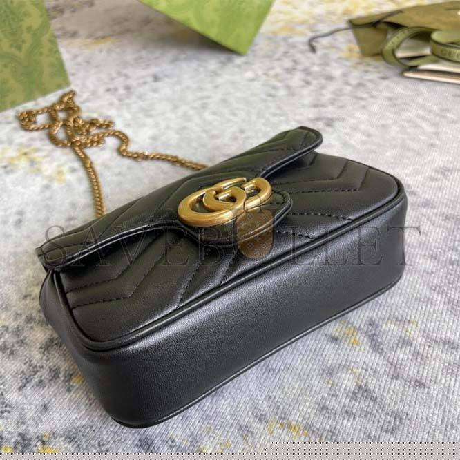 g*u*i marmont matelasse leather S*per mini bag 476433  (19.5*10.2*5.1cm)